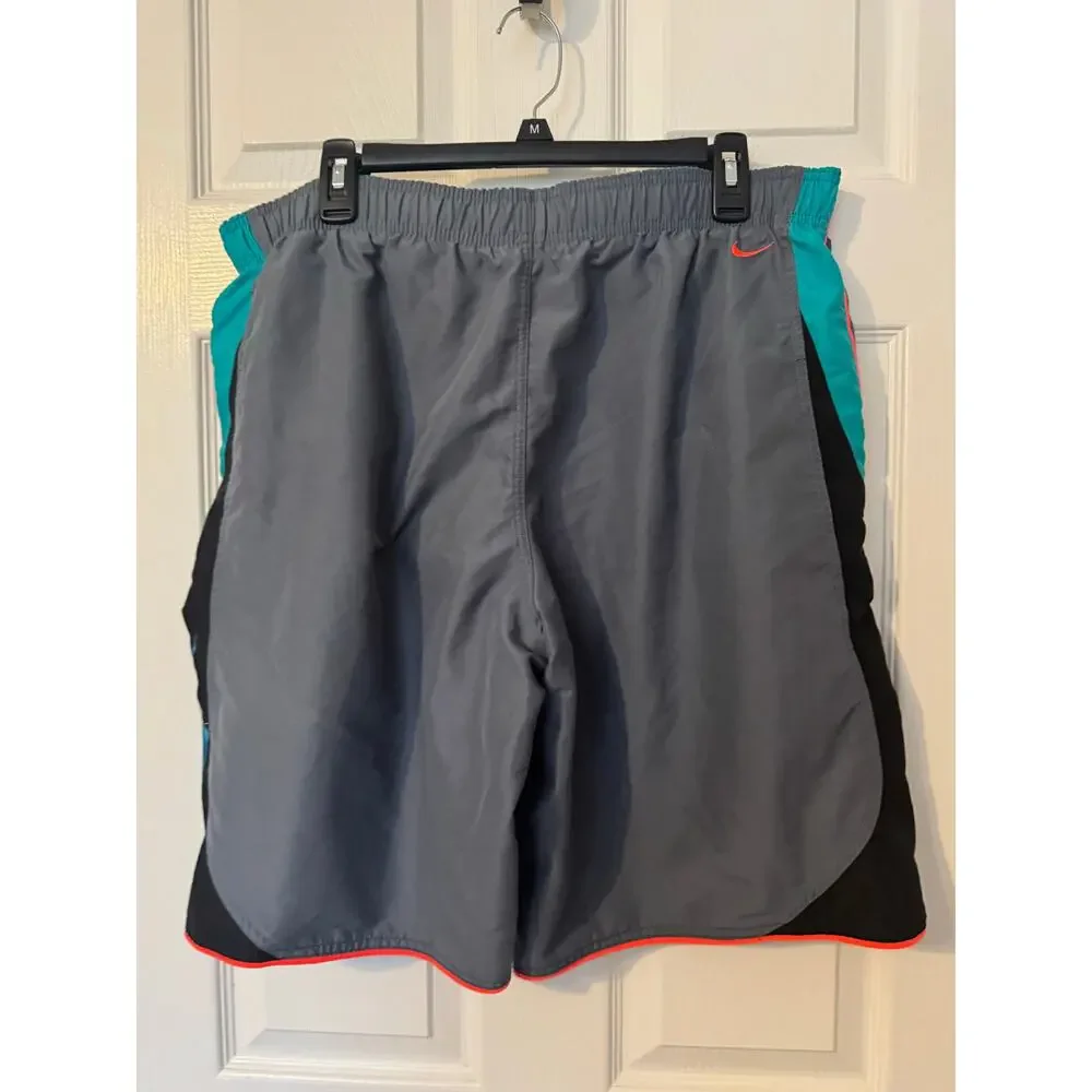 Nike Classic Color Block Swim Trunks Gray and Blue Sz: XL